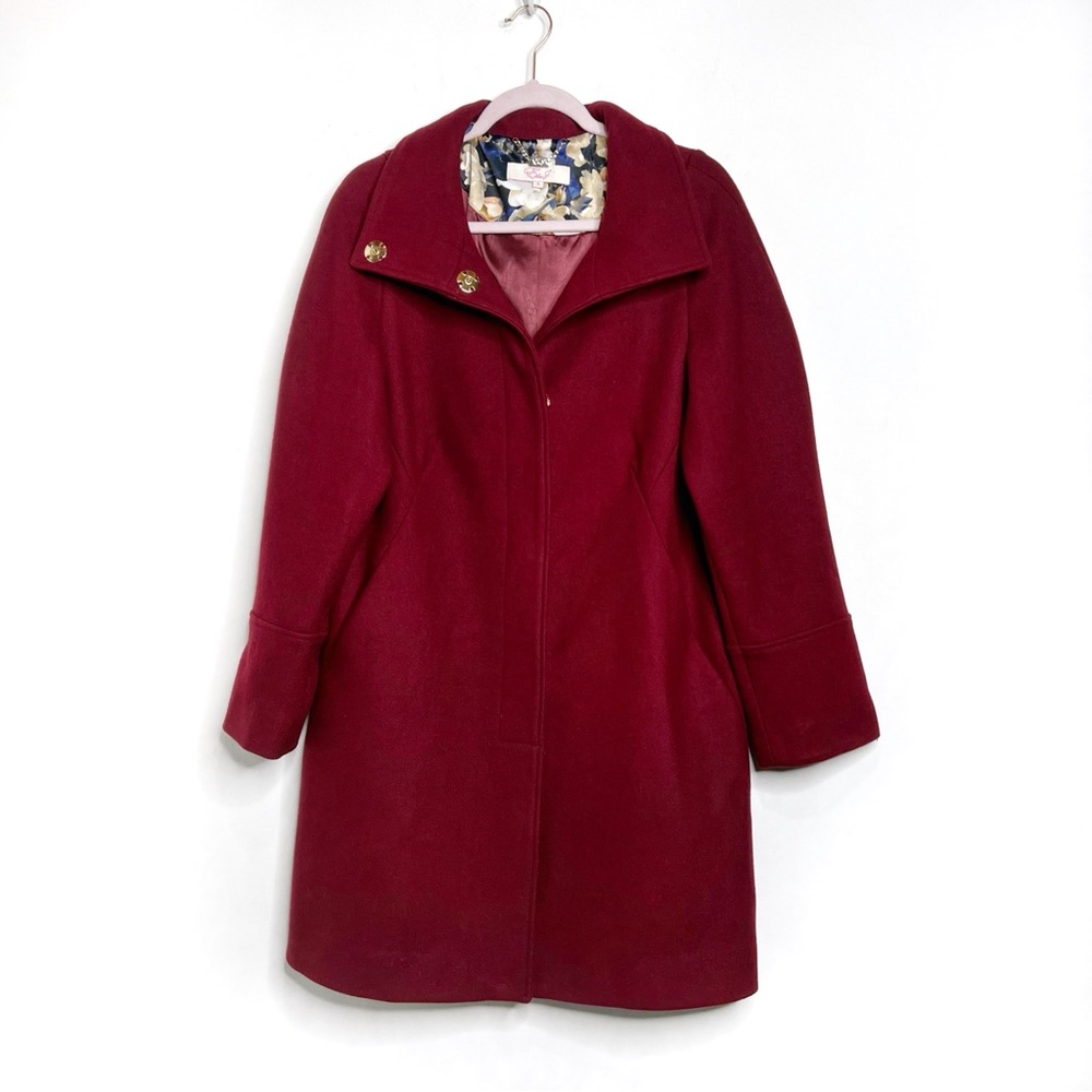 Eliza J Women’s Wool Blend Topper High Neck Coat